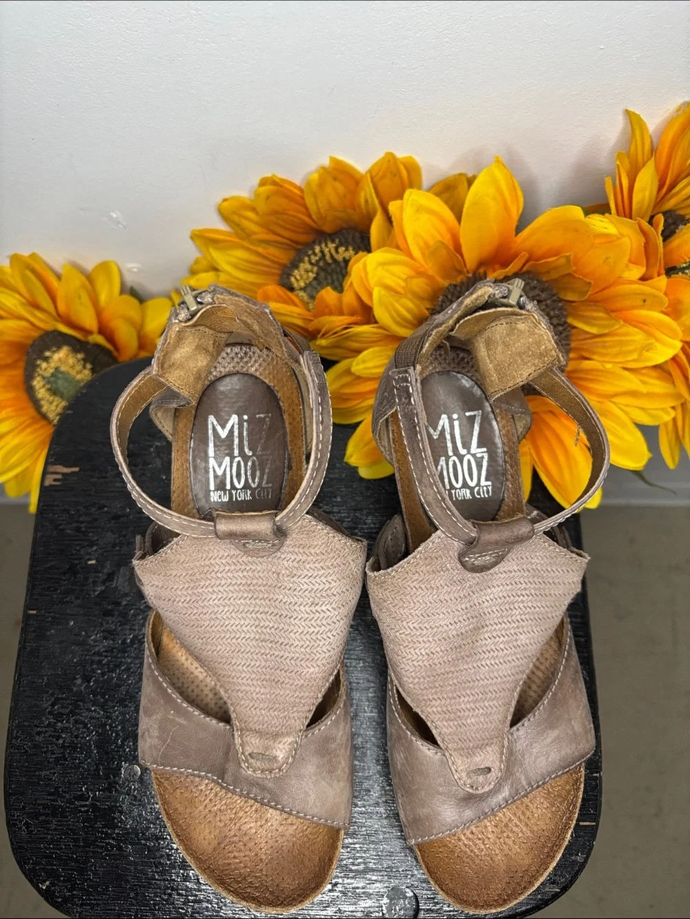 Miz Mooz Maisie Wedge Sandals in Mauve Size 38